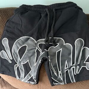 Black Graphic Men's Shorts